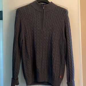 Men’s IZOD Sweater with Zipper neck Cable Knit